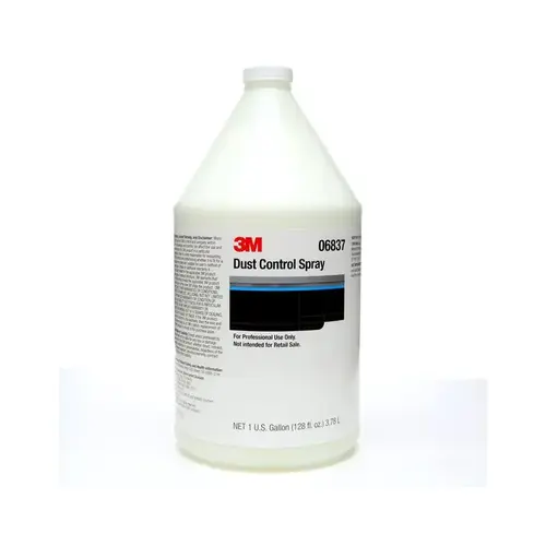 6837 Dust Control Spray, 1 gal Bottle, White, Liquid