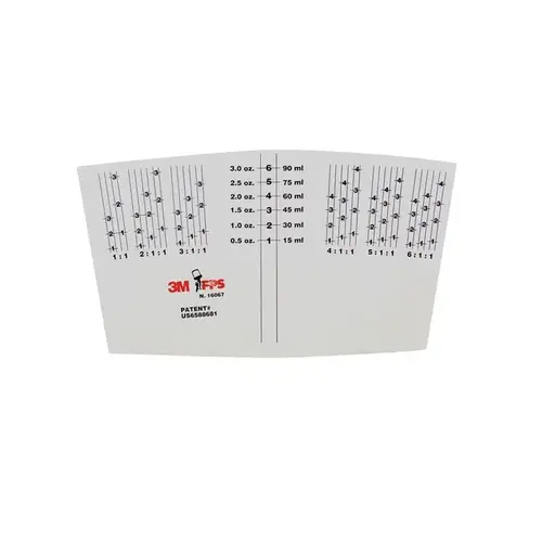 Generic Mix Ratio Inserts, Use With: Paint Preparation System, 3 oz Micro Cup