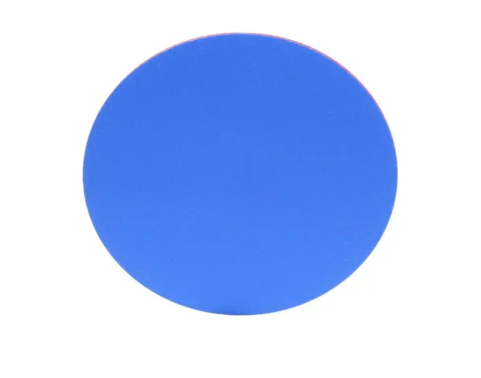 3M 203 Series Regular Low Profile Disc Pad 3 in Dia 1/4 in - 20 TPI Arbor PSA Attachment Blue/Red 20348