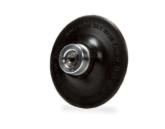 3M 450 Series Regular Disc Pad 3 in Dia 1/4 in - 20 TPI Arbor Roloc TR Attachment Black 45092