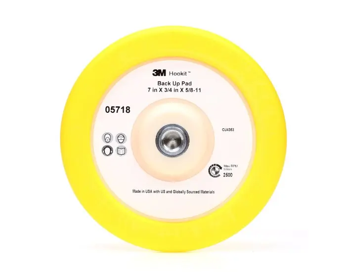 Perfect-It II Face Plate Back-Up Pad 7 in Dia 5/16 in - 11 TPI Arbor Yellow 05718 Perfect-It II Face Plate Back-Up Pad 7 in Dia 5/16 in - 11 TPI Arbor Yellow 05718