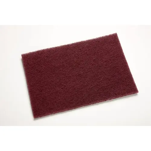 General Purpose Hand Pad, 6 in W x 9 in L, Very Fine, Maroon General Purpose Hand Pad, 6 in W x 9 in L, Very Fine, Maroon