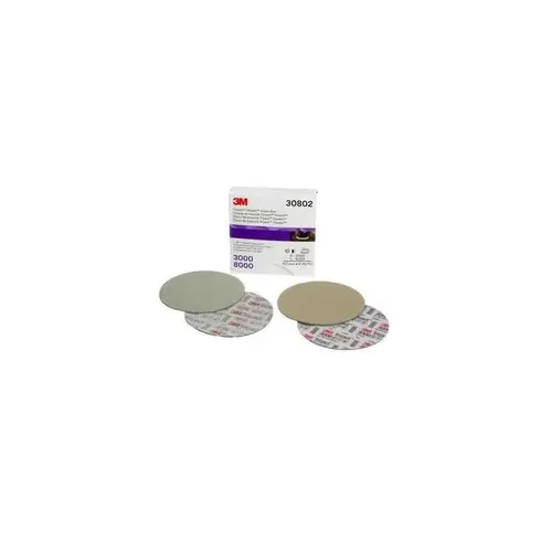443SA Series Abrasive Disc Kit, 6 in Dia, P3000/P8000 Grit, Hook and Loop, Gray 443SA Series Abrasive Disc Kit, 6 in Dia, P3000/P8000 Grit, Hook and Loop, Gray