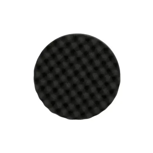 Single Sided Polishing Pad, 8 in Dia, Hookit Attachment, Foam Pad, Black Single Sided Polishing Pad, 8 in Dia, Hookit Attachment, Foam Pad, Black