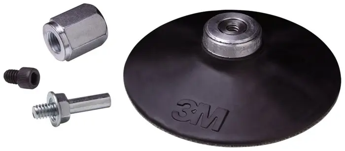 3M Round Disc Pad Assembly 4 in Dia 1/4 in - 20 TPI Arbor Roloc Attachment Black 05541 3M Round Disc Pad Assembly 4 in Dia 1/4 in - 20 TPI Arbor Roloc Attachment Black 05541