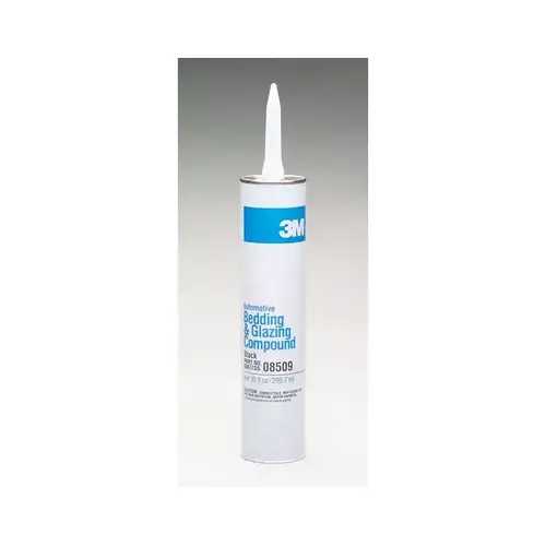 1-Part Auto Bedding and Glazing Compound, 0.1 gal Cartridge, Paste, Black, 24 hr Curing 1-Part Auto Bedding and Glazing Compound, 0.1 gal Cartridge, Paste, Black, 24 hr Curing