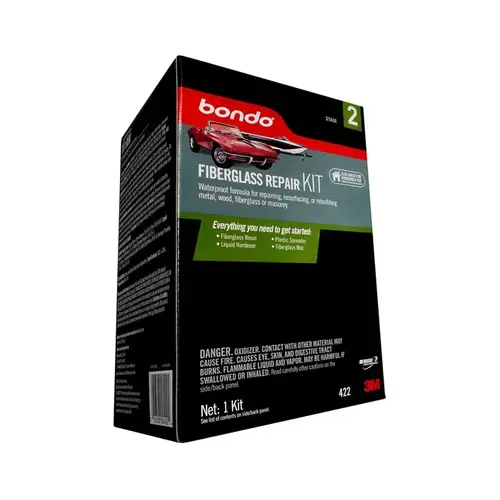 422 Fiberglass Resin Repair Kit, Liquid, Pungent Organic Yellow