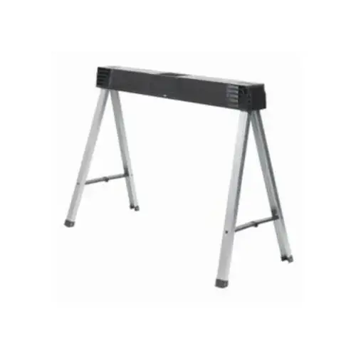 Folding Sawhorse - Galvanized Metal/Polypropylene - pack of 4 Folding Sawhorse - Galvanized Metal/Polypropylene - pack of 4