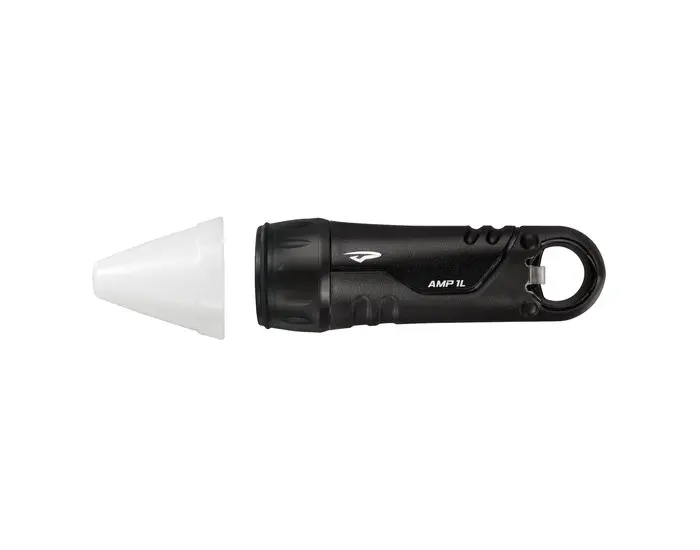 Princeton Tec AMP 1L Black Flashlight - 72 hour burn time - 100 Lumens 1 LEDs - (2) AAA A90LBC-BK