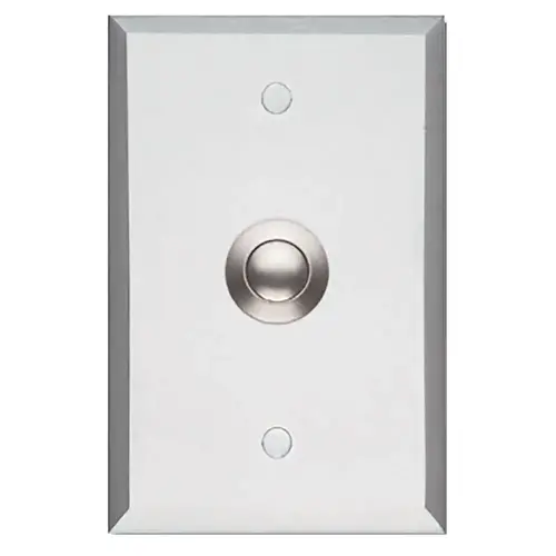 Single Gang Alternate Action On / Off Vandal Push Button Switch Aluminum Finish Single Gang Alternate Action On / Off Vandal Push Button Switch Aluminum Finish