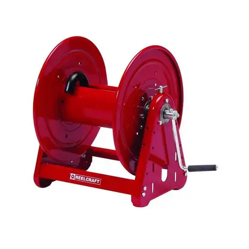 30000 Series Hose Reel - 100 ft Capacity - Hand Crank Drive Red