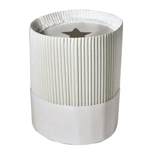 Le Flute Chef Hat, 9 inch, Paper, White Le Flute Chef Hat, 9 inch, Paper, White