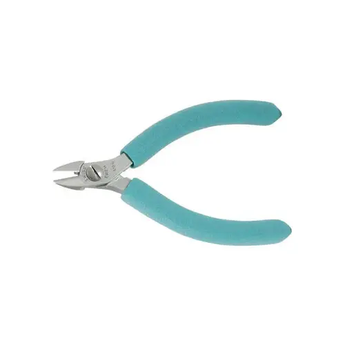 Round Diagonal Semi-Flush Cutting Plier - 4.5" Length