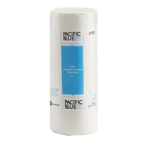 Pacific Blue Select 2-Ply White Perforated Roll Towel, 67.22 Square Foot Pacific Blue Select 2-Ply White Perforated Roll Towel, 67.22 Square Foot