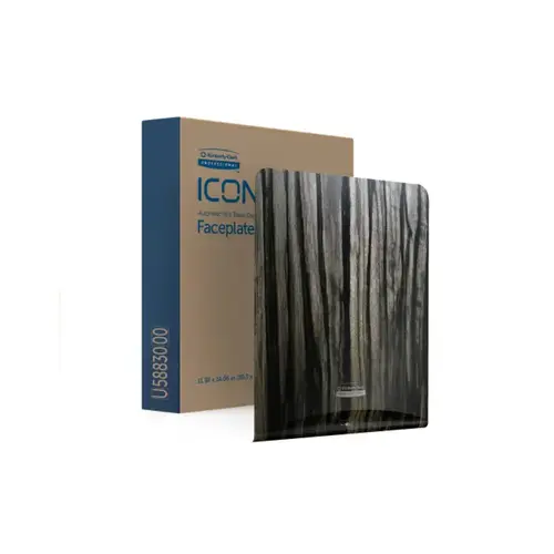 ICONa Faceplate (58830), Ebony Woodgrain Design, for Automatic Roll Towel Dispenser; 1 Faceplate per Case