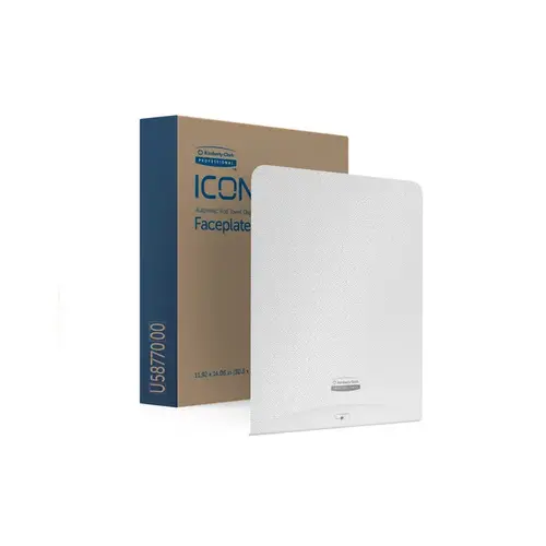 ICONa Faceplate (58770), White Mosaic Design, for Automatic Roll Towel Dispenser; 1 Faceplate per Case