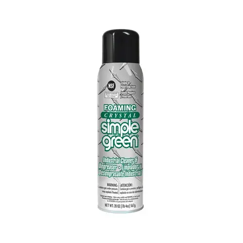 FOAMING CRYSTAL CLEANER/DEGREASER, 20 OZ White FOAMING CRYSTAL CLEANER/DEGREASER, 20 OZ White