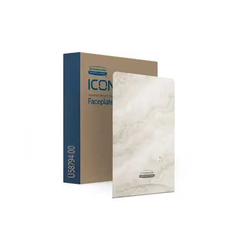 ICONa Faceplate (58794), Warm Marble Design, for Automatic Soap and Sanitizer Dispenser; 1 Faceplate / Case