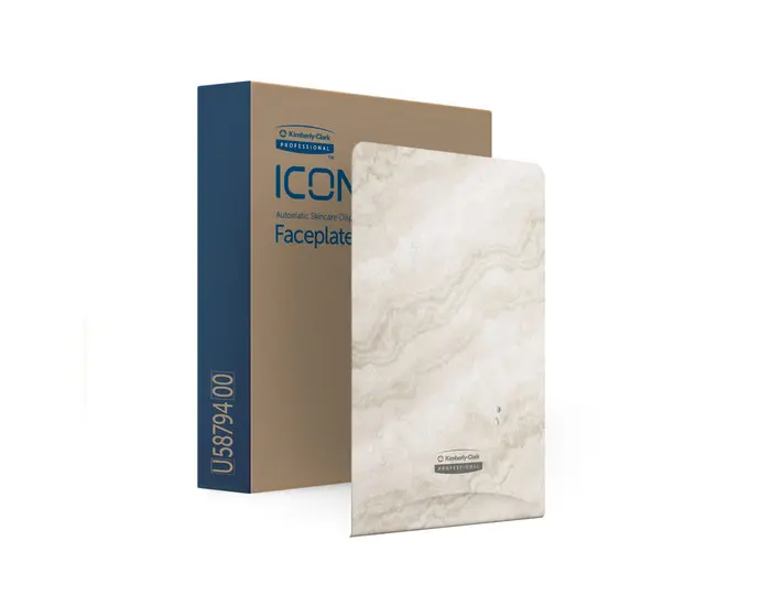 Kimberly-Clark PROFESSIONAL ICONa Faceplate () Warm Marble Design for Automatic Soap and Sanitizer Dispenser; 1 Faceplate / Case 58794 Kimberly-Clark PROFESSIONAL ICONa Faceplate () Warm Marble Design for Automatic Soap and Sanitizer Dispenser; 1 Faceplate / Case 58794