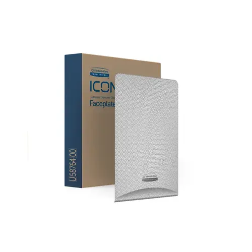 ICONa Faceplate (58764), Silver Mosaic Design, for Automatic Soap and Sanitizer Dispenser; 1 Faceplate / Case ICONa Faceplate (58764), Silver Mosaic Design, for Automatic Soap and Sanitizer Dispenser; 1 Faceplate / Case