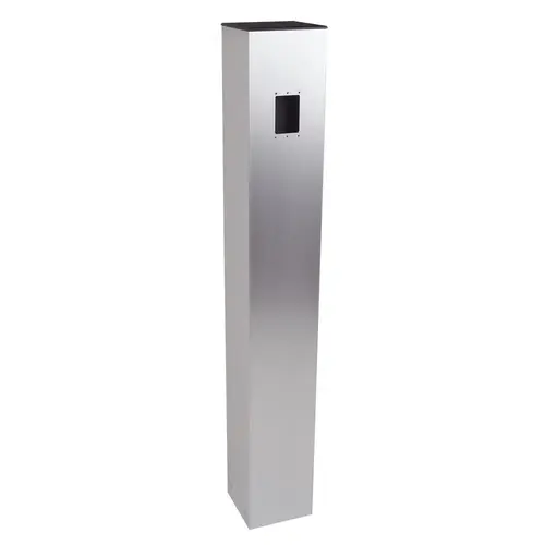 Surface Mount Bollard 6" x 6" x 42" Single Gang Switch Prep Aluminum Finish