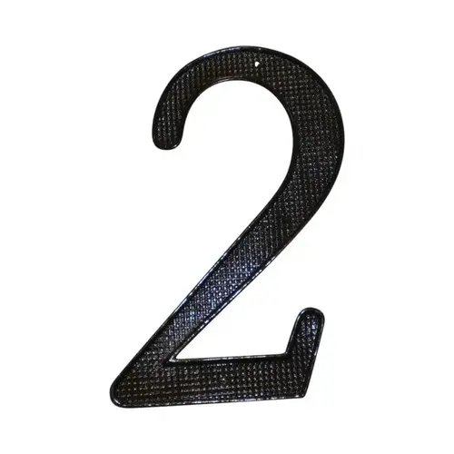 4" Zinc Nail On House Number # 2 Matte Black Finish
