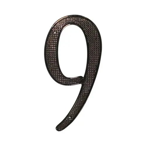 4" Zinc Nail On House Number # 9 Matte Black Finish 4" Zinc Nail On House Number # 9 Matte Black Finish