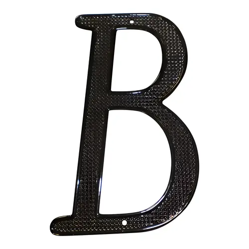 4" Zinc Nail On House Letter B Matte Black Finish