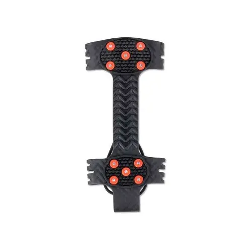 Strap-On Cleat: Stud Traction, Hook & Loop Attachment, Size 5 to 11 Pair Black