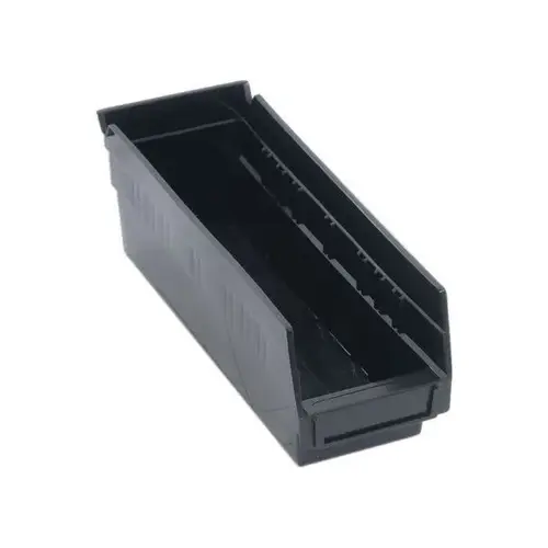 Black Copolymer Polypropylene Shelf Storage Bin - 11 5/8" Length - 6 5/8" Width - 4" Height