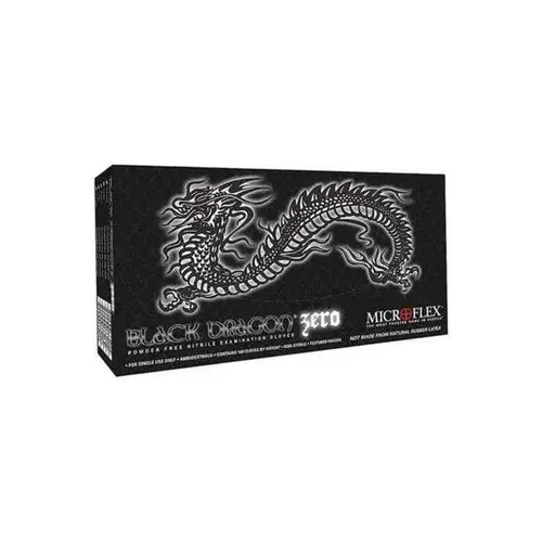 BD-1002-NPF General Purpose Disposable Exam Gloves, Medium, Nitrile, Black