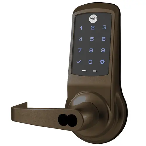 Cylindrical Lock with Keypad Trim Dark Oxidized Satin Bronze Cylindrical Lock with Keypad Trim Dark Oxidized Satin Bronze