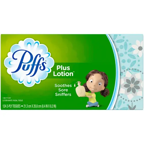Puffs PLUS Plus Facial Tissue White Puffs PLUS Plus Facial Tissue White