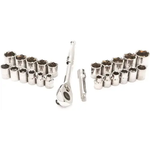 3/8 in. Drive Ratchet SAE/Metric Standard Socket Set 3/8 in. Drive Ratchet SAE/Metric Standard Socket Set