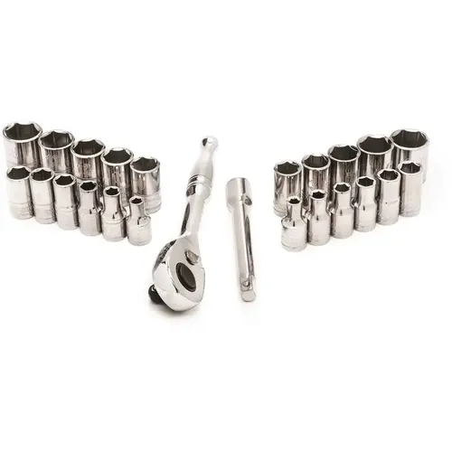 1/4 in. Drive Ratchet SAE/Metric Standard Socket Set 1/4 in. Drive Ratchet SAE/Metric Standard Socket Set