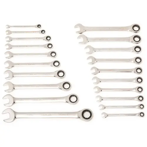 Ratcheting SAE/MM Combination Wrench Set Ratcheting SAE/MM Combination Wrench Set
