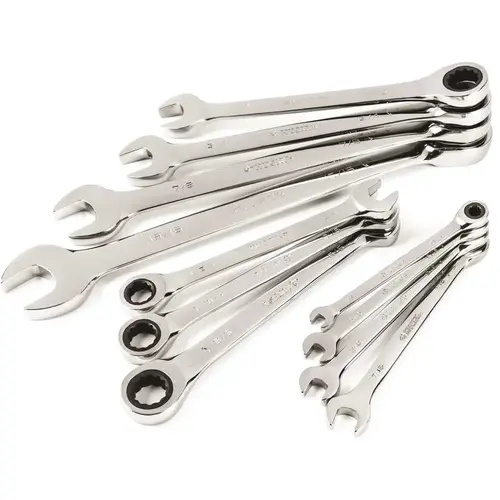 Ratcheting Sae Combination Wrench 11-Piece Set