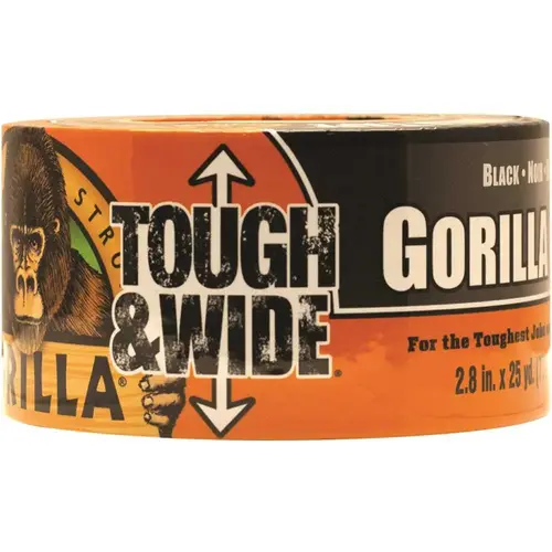 25 yds. Tough and Wide Black Tape - pack of 6