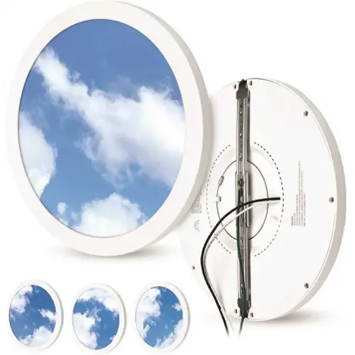 The Sky Downlight Light Round 12 in. 10000K Integrated LED Recessed Light Blue and White