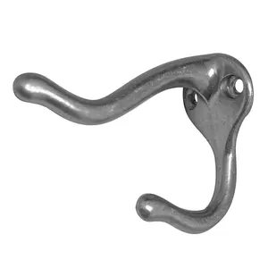 IVES 571A92 Coat And Hat Hook, Traditional Design, 3" Projection Clear Coated Aluminum