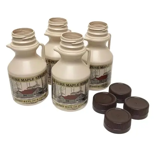 Maple Syrup Jug 0.5 pt Plastic Maple Syrup Jug 0.5 pt Plastic