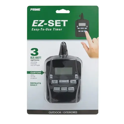 EZ-Set 15A 125V 1875W Black Digital Outdoor Timer EZ-Set 15A 125V 1875W Black Digital Outdoor Timer