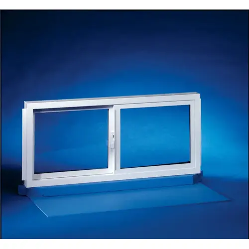 Basement Window, Glass Glass/Screen, Vinyl Frame White