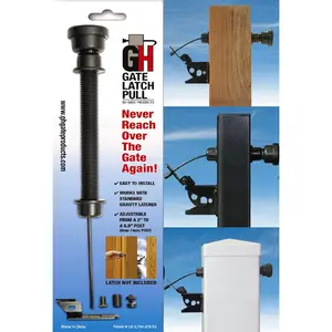 GH Gate Produсts GHGLP01 Gate Latch 13.5" H X 4" W Matte Plastic Pull Matte