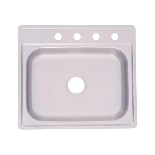 Kitchen Sink Kindred Stainless Steel Top Mount 25" W X 22" L One Bowl Kitchen Sink Kindred Stainless Steel Top Mount 25" W X 22" L One Bowl