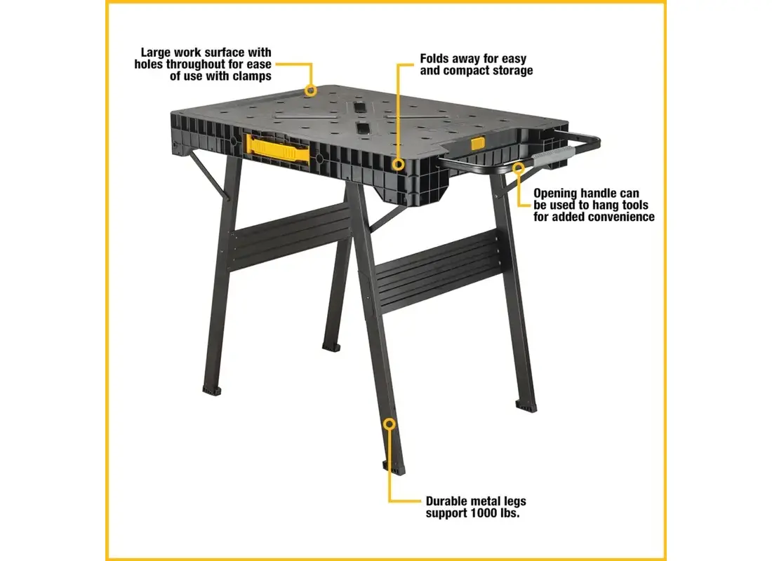 DEWALT DWST11556 EXPRESS FOLDING WORKBENCH Black Buy Now