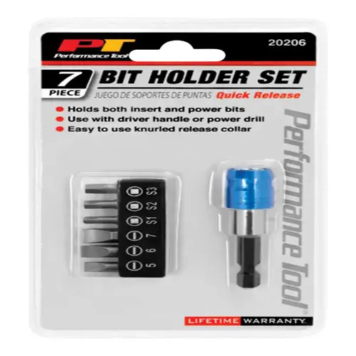Bit and Holder Set Quick Release Multi-Material