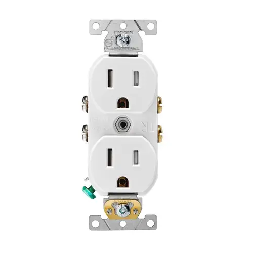 Tamper Resistant Outlet 15 amps 125 V Duplex White 5-15R White Tamper Resistant Outlet 15 amps 125 V Duplex White 5-15R White