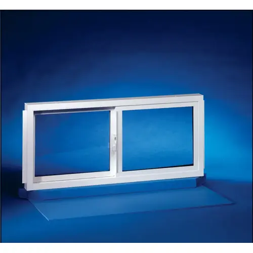 Basement Window, Glass Glass/Screen, Vinyl Frame White