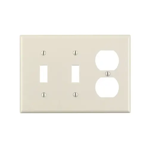 Wall Plate Almond 3 gang Thermoset Plastic Duplex/Toggle Almond Wall Plate Almond 3 gang Thermoset Plastic Duplex/Toggle Almond